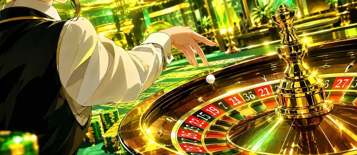 Ilustrasi vbt_hero_roulette table and golden casino — panduan Slot Server Kamboja Vipbet88