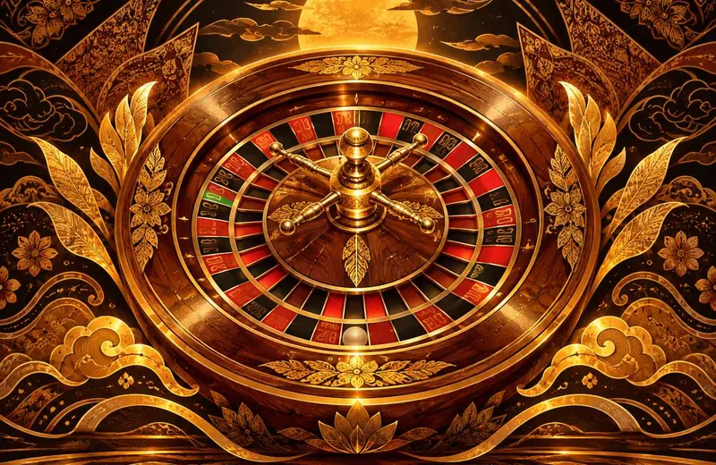 Vbt_img_roulette table and golden casino dalam konteks Slot Server Luar Vipbet88